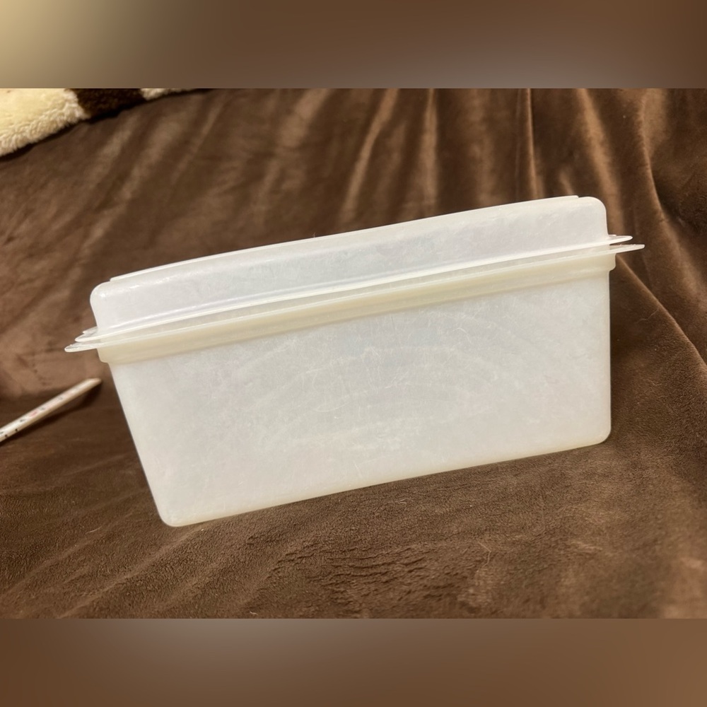Vintage White bread Tupperware Storage Container